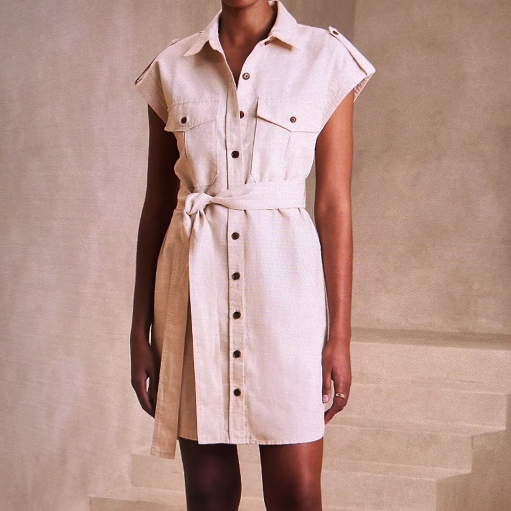 Banana Republic Factory Linen Blend Shirtdress NWT size M